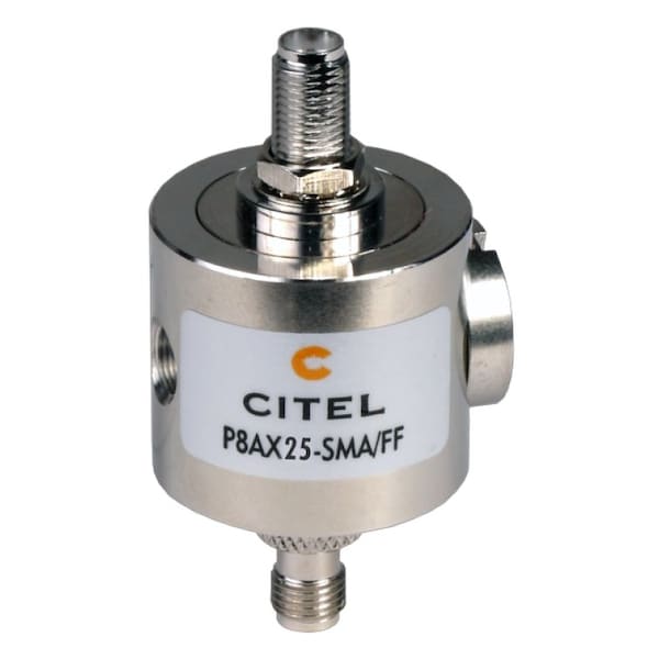 Citel Outdoor RF Protector, Dc-3.5 Ghz, Dc Pass, 190W, Imax 20Ka, F-F Sma Connector P8AX25-SMA/FF - main